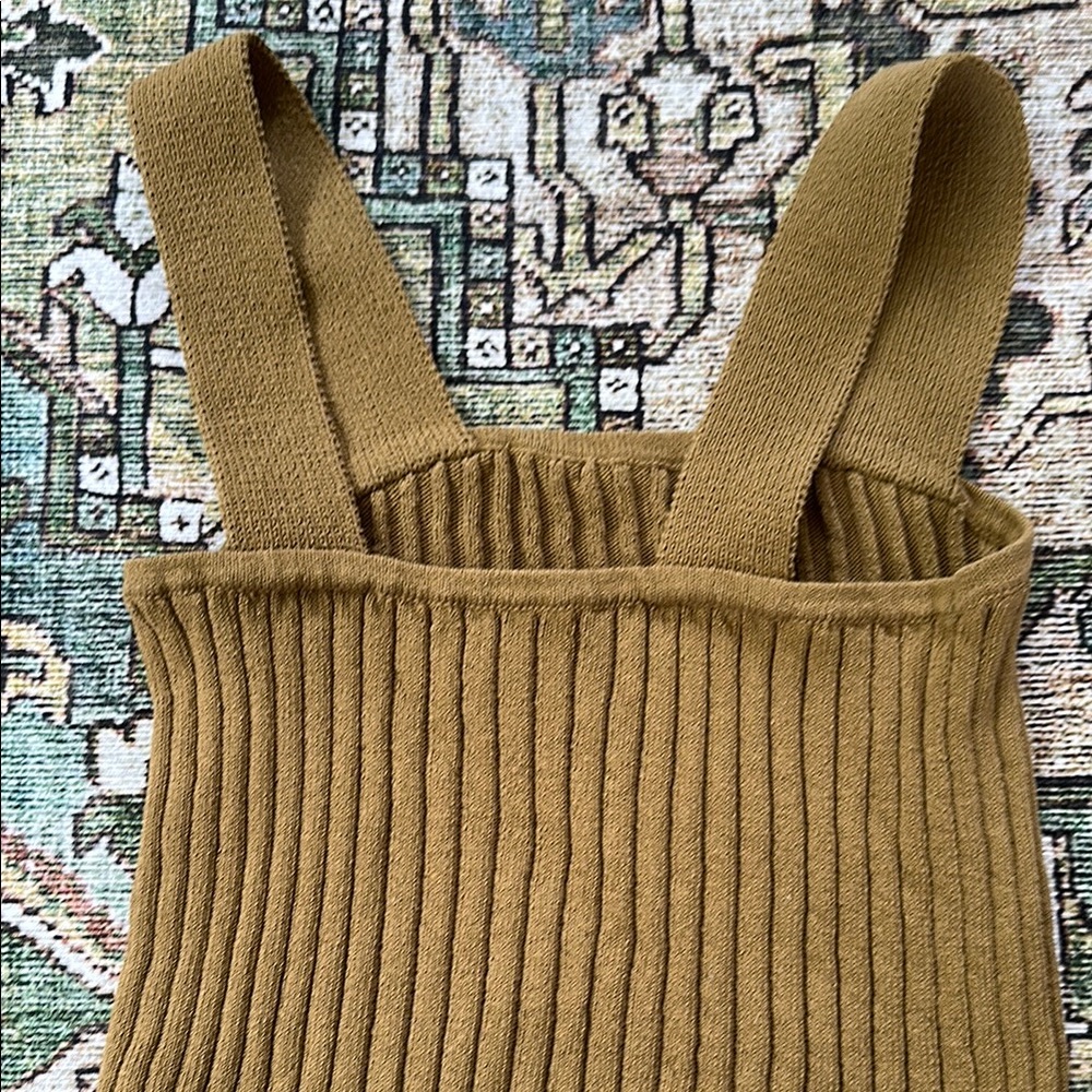 Madewell Fitted Ribbed Tan Tank Top - Picture 4 of 4